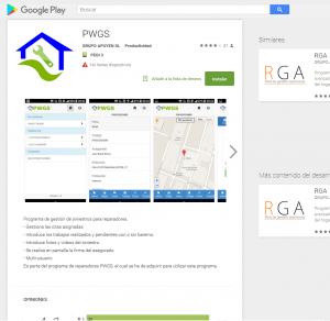 PWGS en Play Store